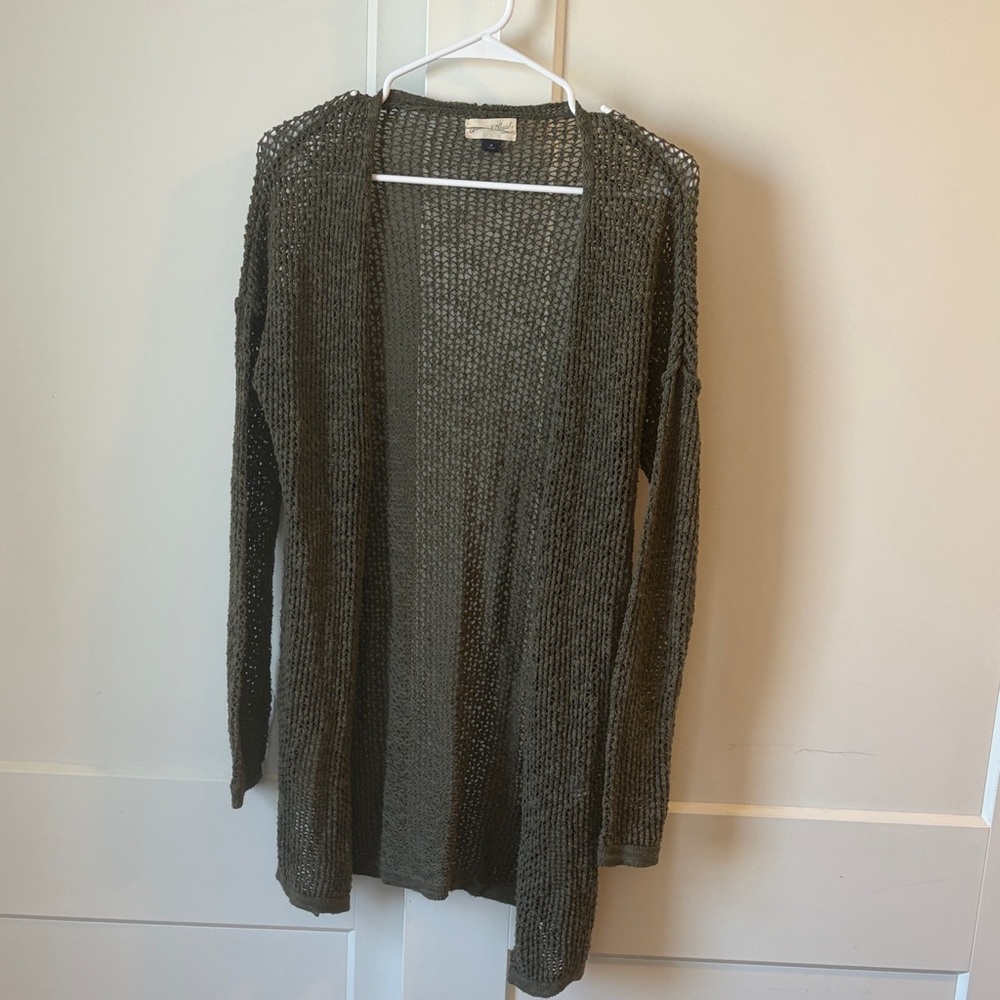 Universal Thread Khaki Open-Knit Cardigan